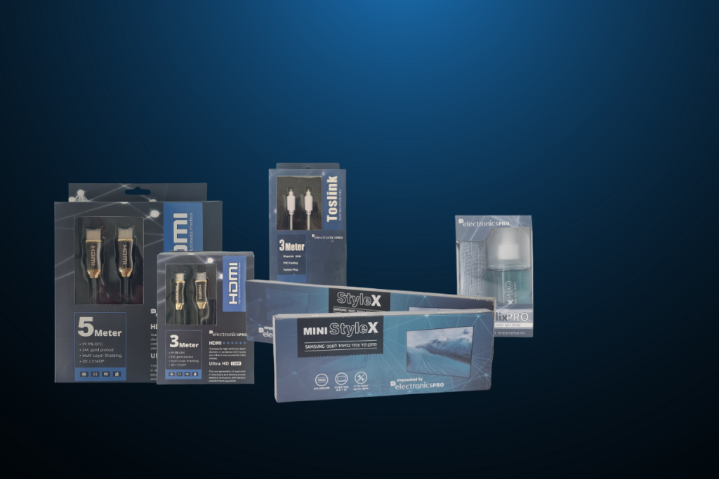 תצוגת מוצרים למכירה עבור מסכים: סוגי זרועות וכבלים